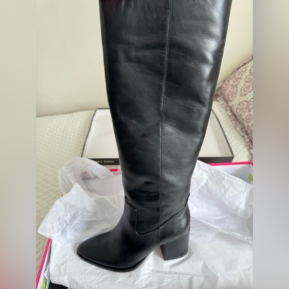 Vince Camuto Evronna Block Heel Boots. New in box, never worn. Black leather. - Picture 5 of 8